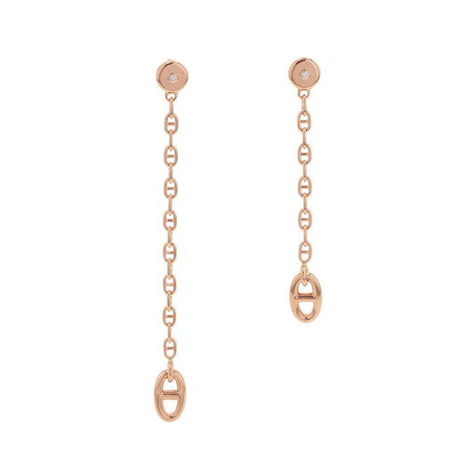 HERMES Chaine d'Ancre New Farandole Earrings Size TPMH119550B 00 18K Pink Gold