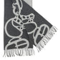 HERMES Scarf BoucleCamail Gray Cashmere100%