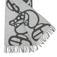 HERMES Scarf BoucleCamail Gray Cashmere100%