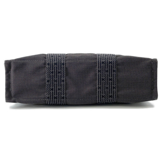 HERMES Her Line Tote Gray Nylon Canvas Size PM