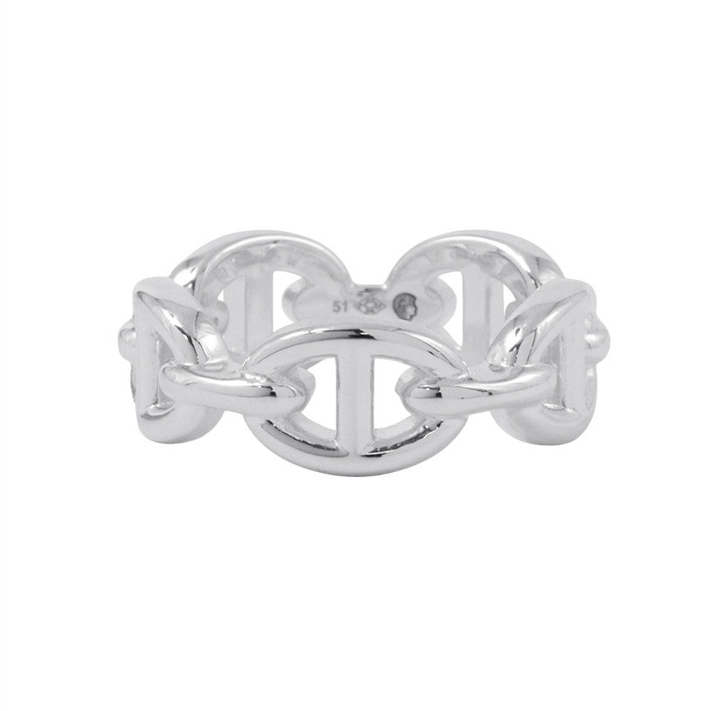 HERMES Chaine d'Ancre Anchene Ring Size PM/51/#11 SV925