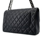 CHANEL Jumbo Matelasse Double Flap Shoulder Bag BlackA58600 Caviar Leather Size 30