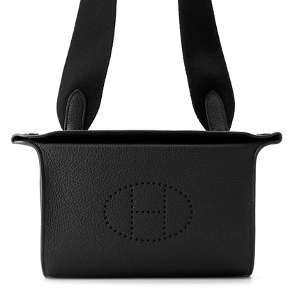 HERMES Videpoches Black Togo Leather