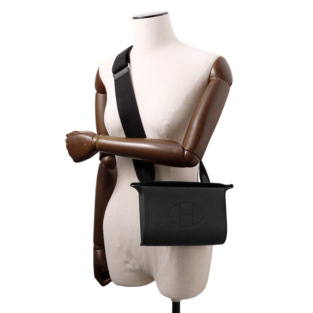 HERMES Videpoches Black Togo Leather