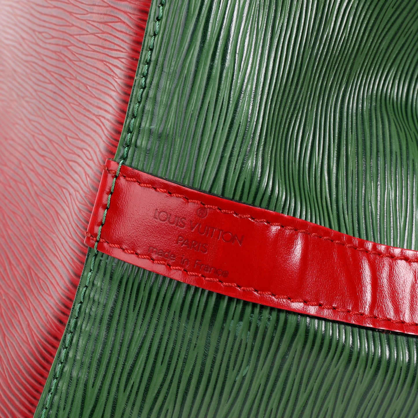 Louis Vuitton Louis Vuitton   Red & Borneo Green Epi Leather Petit Noé