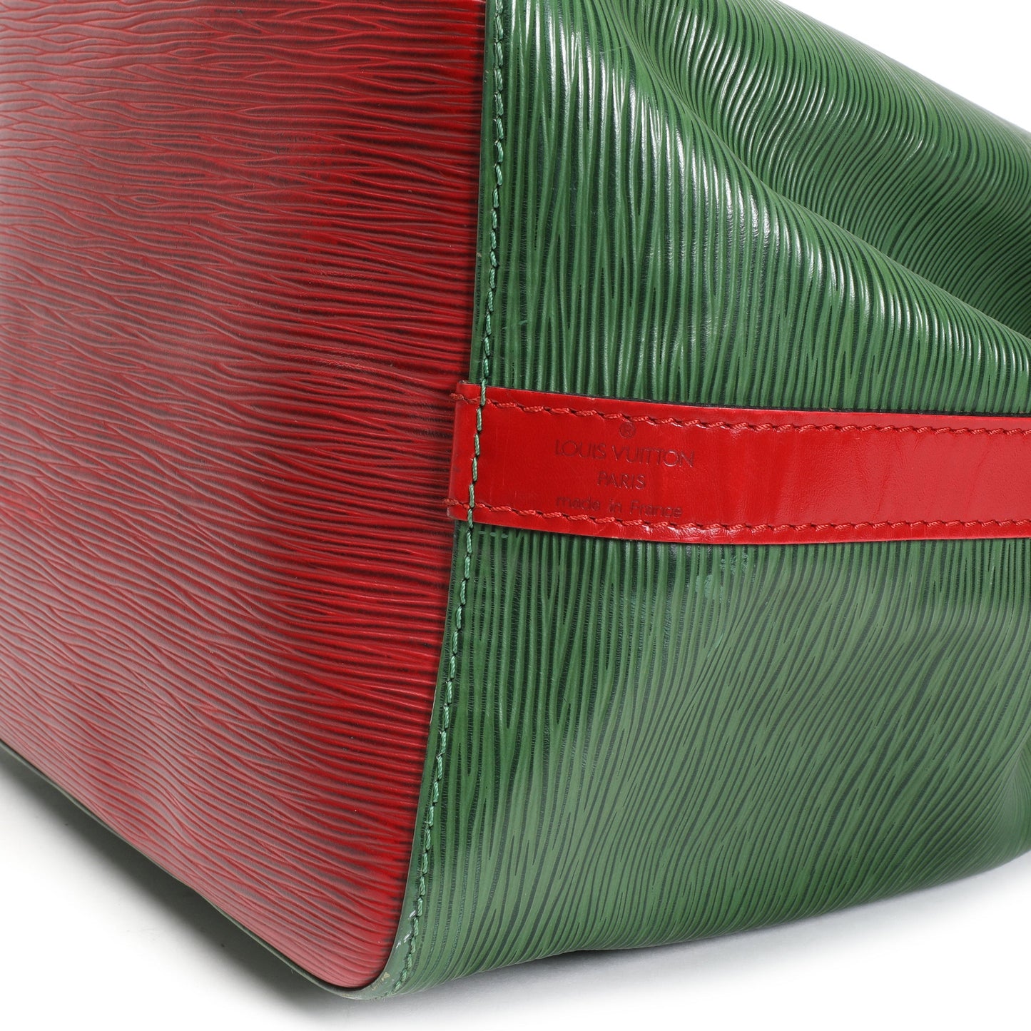 Louis Vuitton Louis Vuitton   Red & Borneo Green Epi Leather Petit Noé
