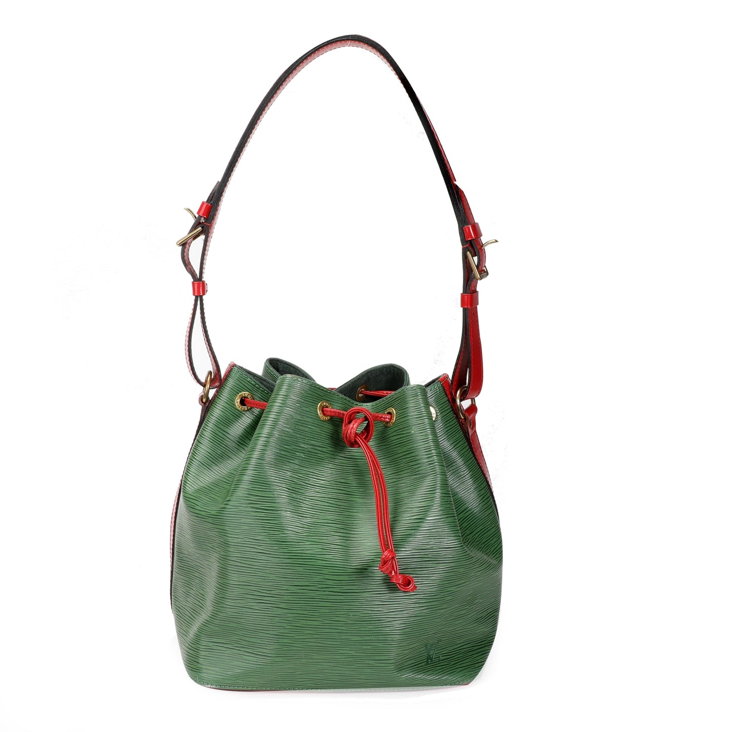 Louis Vuitton Louis Vuitton   Red & Borneo Green Epi Leather Petit Noé