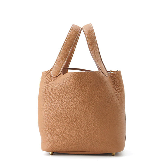 HERMES Picotin Lock Gold Taurillon Clemence Size PM