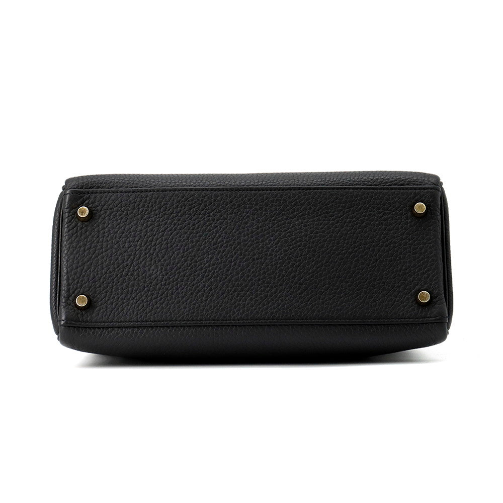 HERMES Kelly Retourne Black Togo Leather Size 28