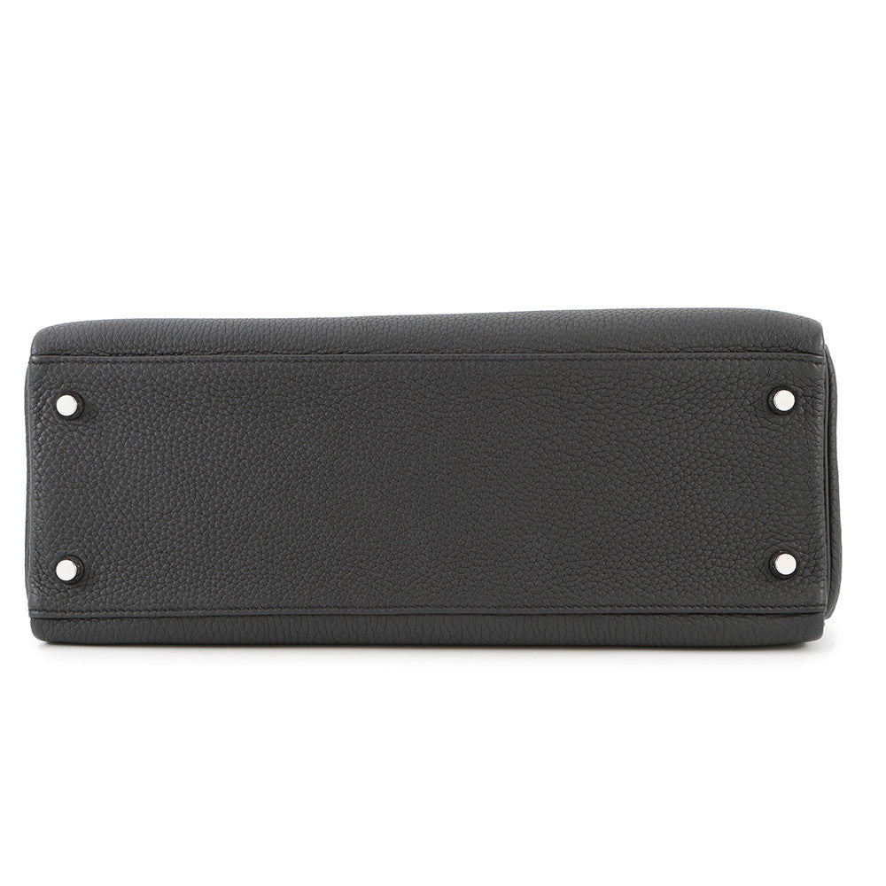 HERMES Kelly Retourne Black Togo Leather Size 32