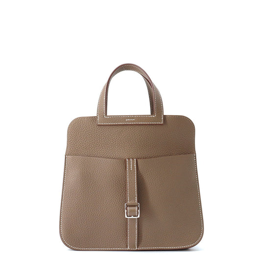 HERMES Halzan Etoupe Taurillon Clemence Size 25