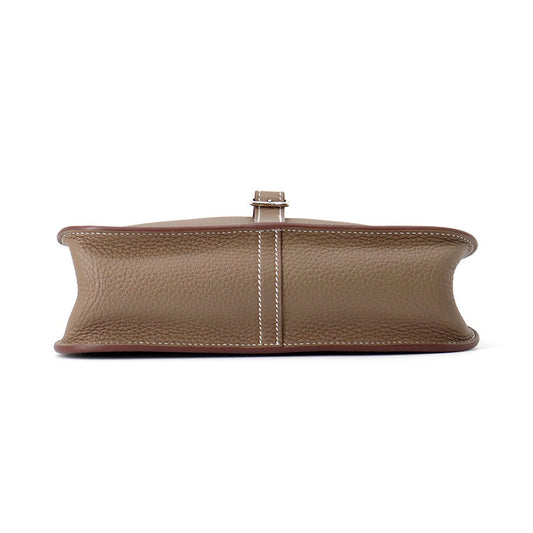 HERMES Halzan Etoupe Taurillon Clemence Size 25