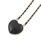 CHANEL CC Logo Mirror Necklace BlackAB9463 Lambskin