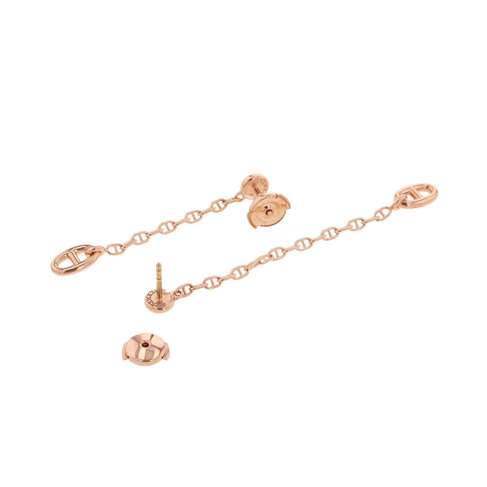 HERMES Chaine d'Ancre New Farandole Earrings Size TPMH119550B 00 18K Pink Gold