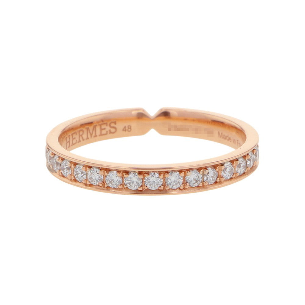 HERMES Ever Kelly PM wedding ring Size 48/#8H119669B 00048 18K Pink Gold