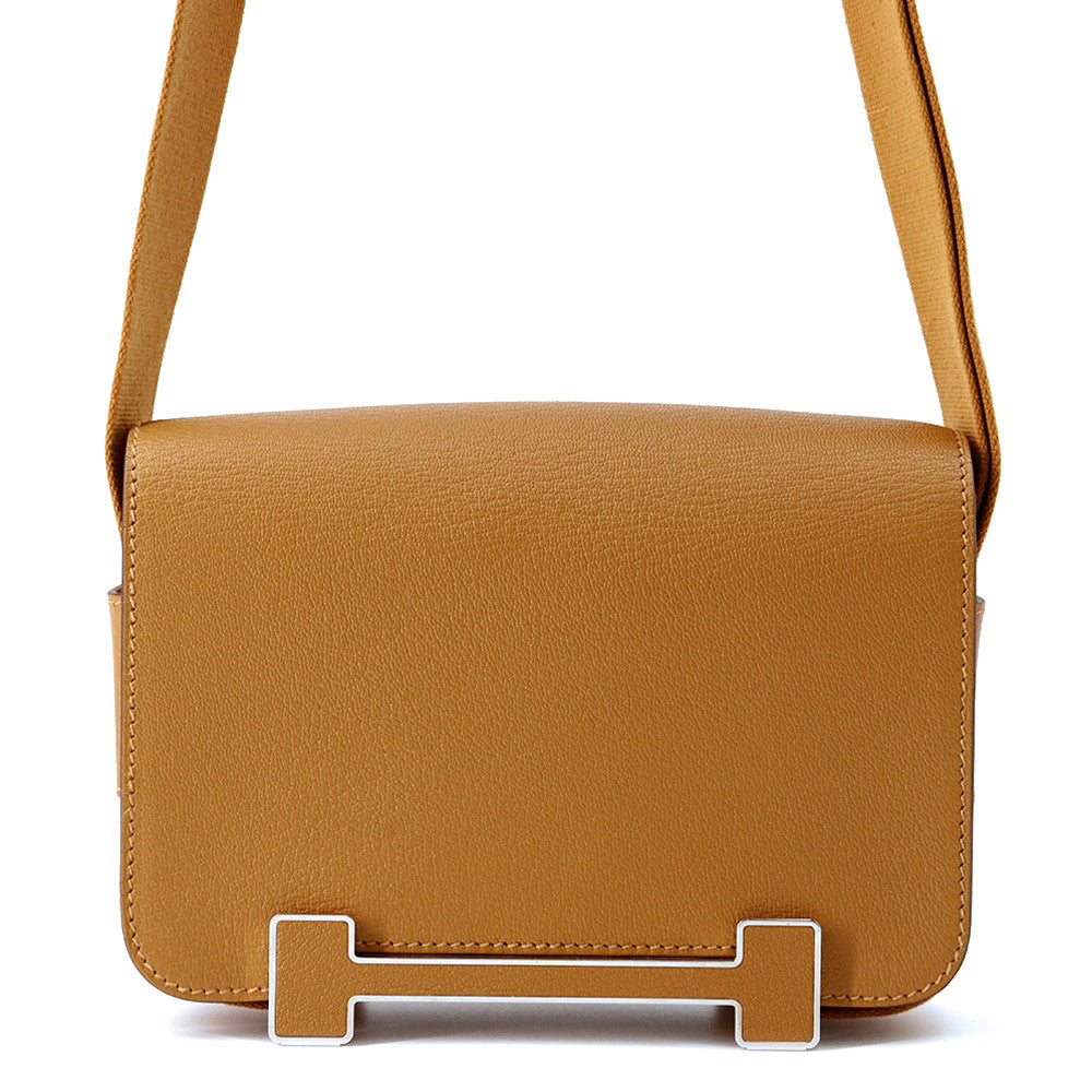 HERMES Geta Camel Chevre Myzore Goatskin