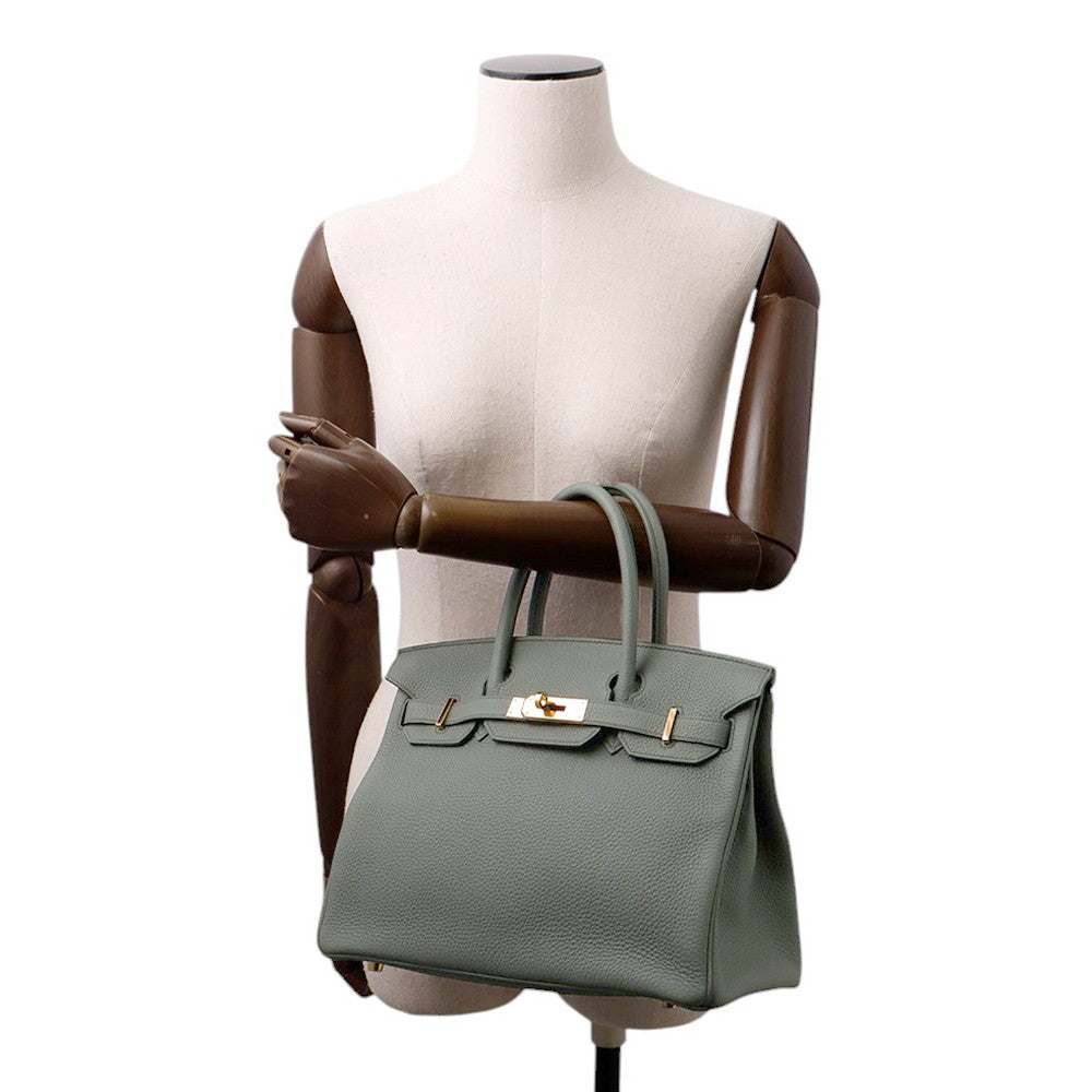 HERMES Birkin Vert Amand Togo Leather Size 30