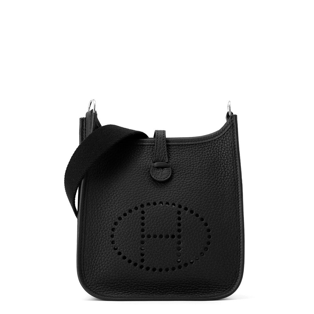 HERMES Evelyne Amazon Short Black Taurillon Clemence Size TPM