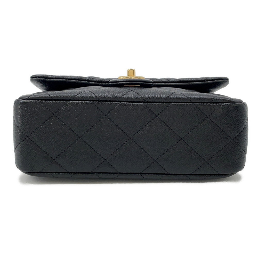 CHANEL Matelasse Heart Ball Chainshoulder BlackAS3921 Caviar Leather