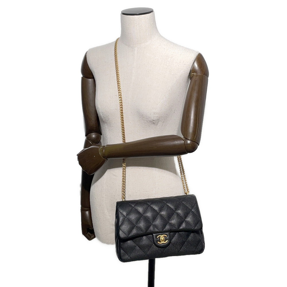 CHANEL Matelasse Heart Ball Chainshoulder BlackAS3921 Caviar Leather