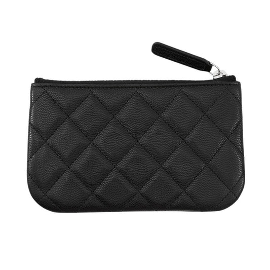 CHANEL Matelasse Star CC Logo Zip Pouch Coin Purse BlackAP4811 Soft Caviar Leather/Rhinestone