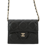 CHANEL Matelasse Chain wallet BlackAP0238 Caviar Leather