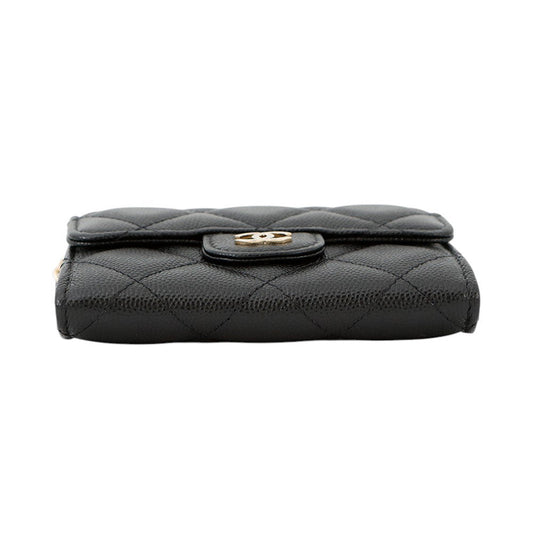 CHANEL Matelasse Chain wallet BlackAP0238 Caviar Leather