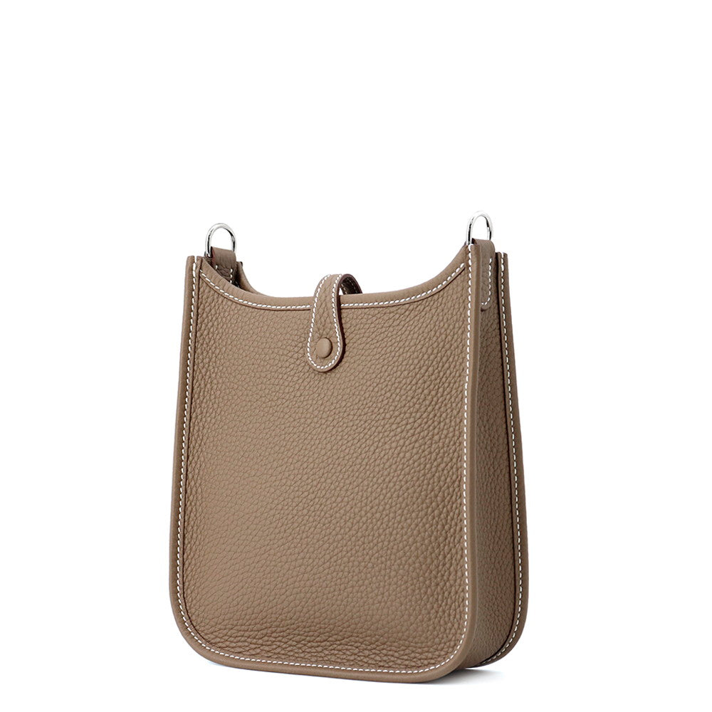 HERMES Evelyne Amazon Long Etoupe/Blue Indigo Taurillon Clemence Size TPM