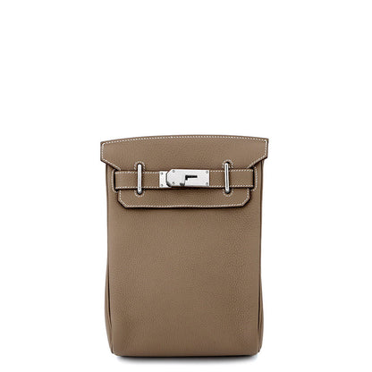 HERMES Akkad Etoupe Togo Leather Size PM