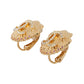 CHANEL Earring Gold Gold Plated Rhinestone