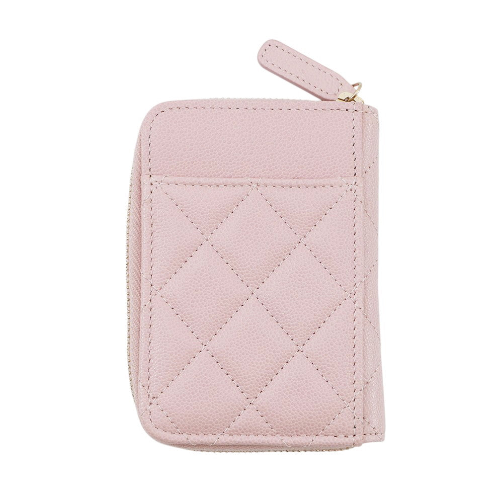 CHANEL Matelasse Timeless Classic Coin Purse PinkAP2966 Caviar Leather