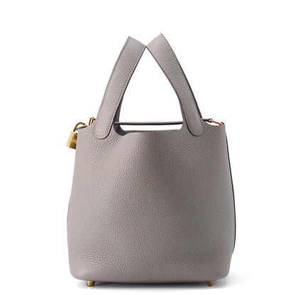 HERMES Picotin Lock Gris Meyer Taurillon Clemence Size PM