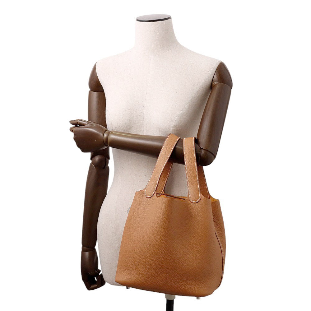 HERMES Picotin Lock Gold Taurillon Clemence Size MM