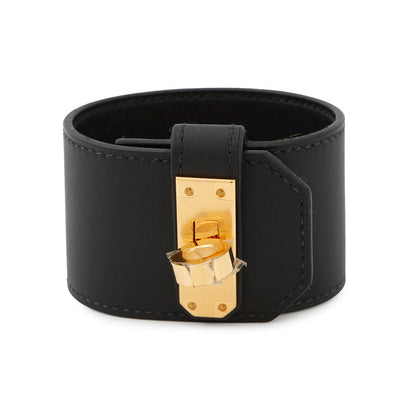 HERMES Kelly TwistGM Bracelet Size T3 Black Swift Leather