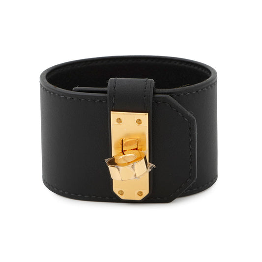 HERMES Kelly TwistGM Bracelet Size T3 Black Swift Leather