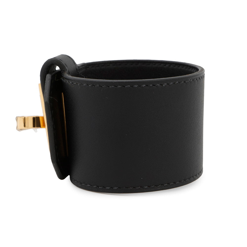 HERMES Kelly TwistGM Bracelet Size T3 Black Swift Leather