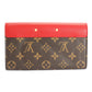 Louis Vuitton Louis Vuitton Monogram Canvas & Cerise Leather Pallas Wallet