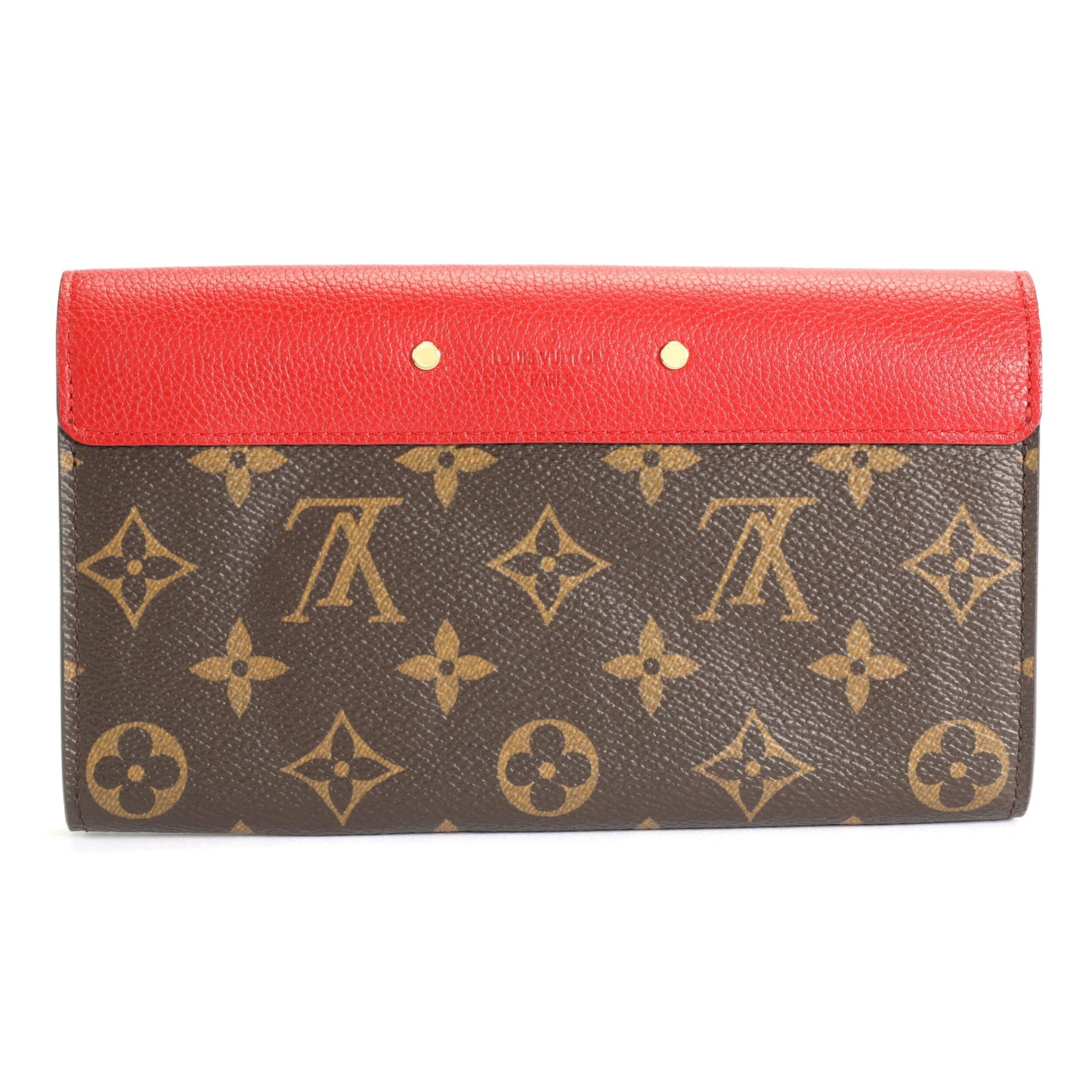 Louis Vuitton Louis Vuitton Monogram Canvas & Cerise Leather Pallas Wallet