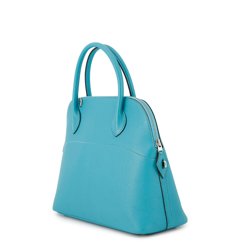 HERMES Bolide Turquoise Chevre Myzore Goatskin Size 31