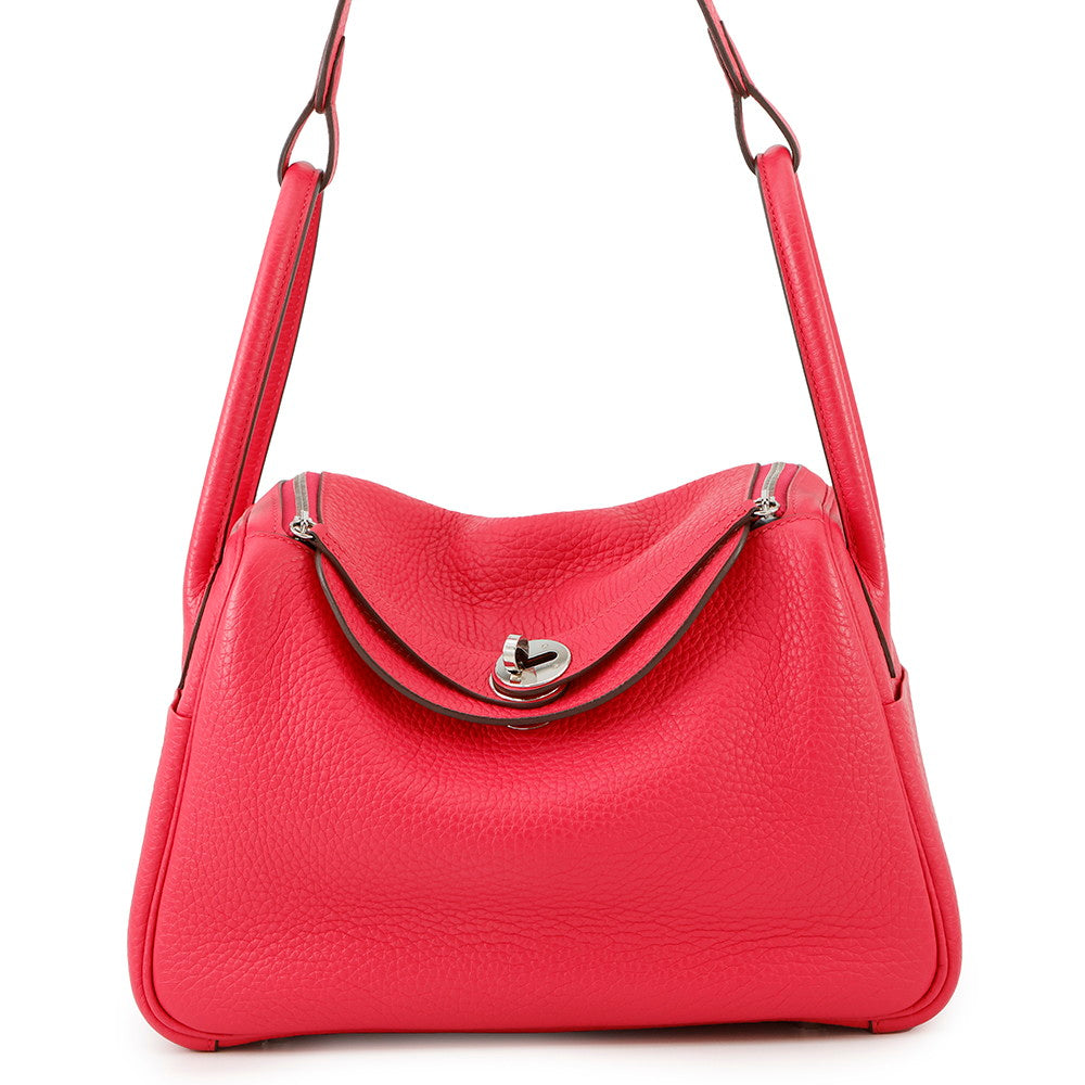 HERMES Lindy Rose Extreme Taurillon Clemence Size 26