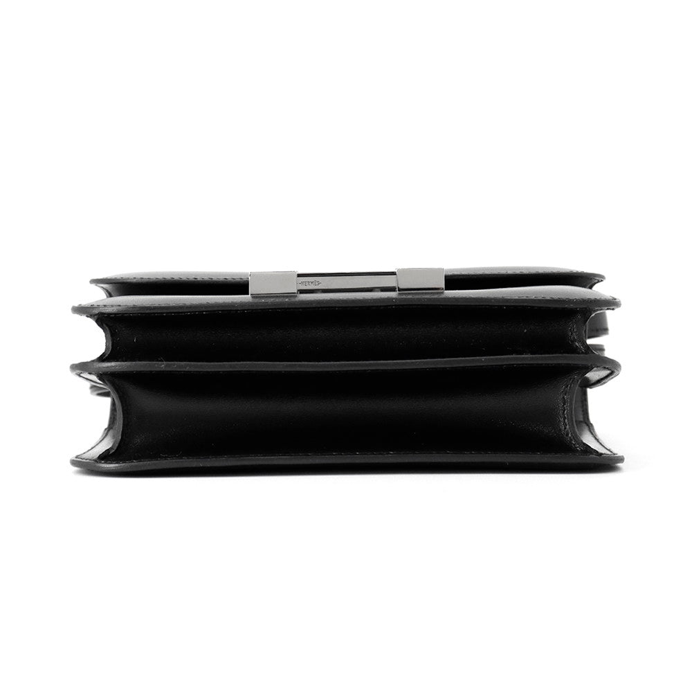 HERMES Constance3 Miroir Black Box Calf Leather Size Mini