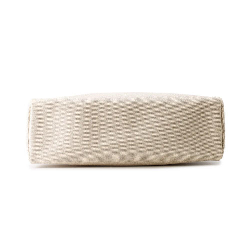 HERMES Herbag Natural Toile H Vache Hunter Leather Size MM
