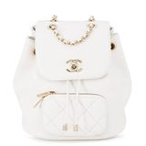 CHANEL Matelasse Backpack WhiteAS3530 Caviar Leather