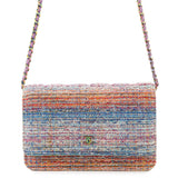 CHANEL Chain wallet Multicolor Tweed