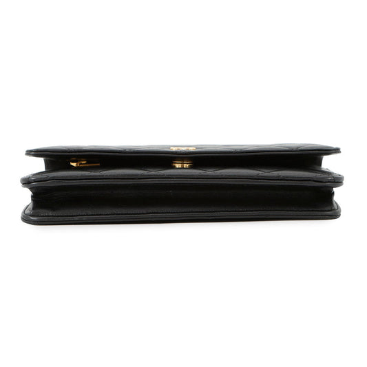 CHANEL Matelasse Chain wallet BlackAP0250 Lambskin