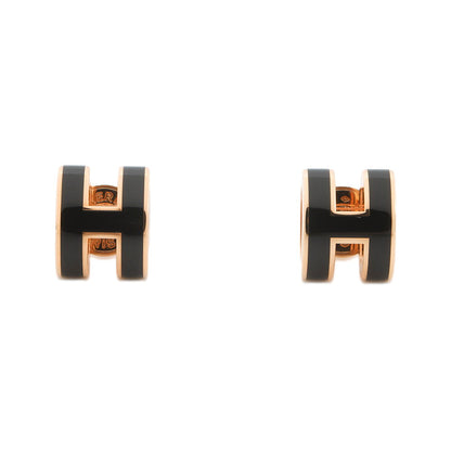 HERMES Pop Ash Mini Earrings Size Mini Black Metal