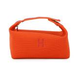 HERMES Brid a Black Feu/Bordeaux Canvas Size PM