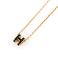 HERMES Pop Ash Necklace Black Metal Lacquer
