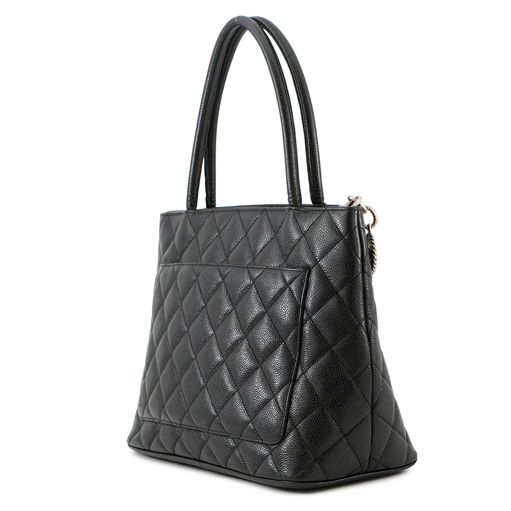 CHANEL Medallion Tote BlackA01804 Caviar Leather