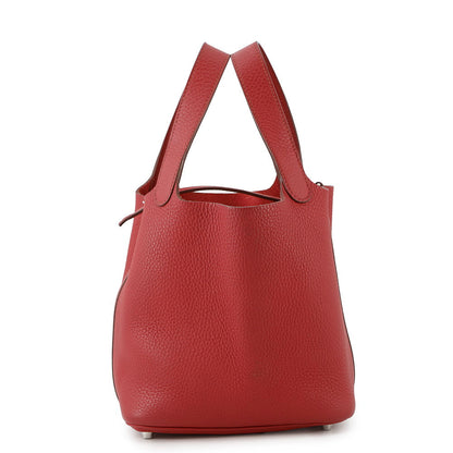 HERMES Picotin Lock Ruby Taurillon Clemence Size PM